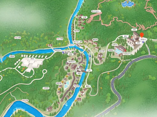 阿克苏结合景区手绘地图智慧导览和720全景技术，可以让景区更加“动”起来，为游客提供更加身临其境的导览体验。